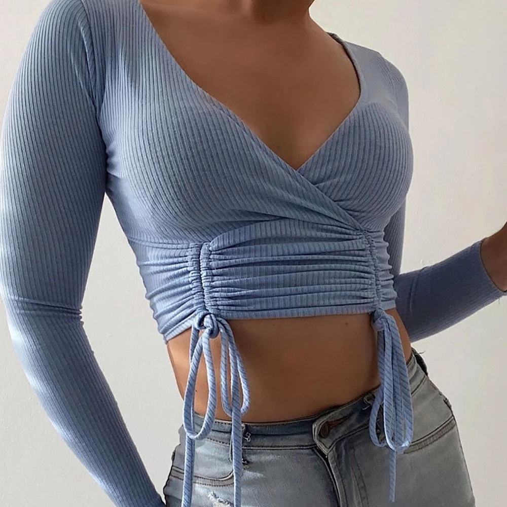 Ruched & Stunning Ribbed Top